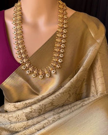 COPPER GOLD TISSUE SAREE