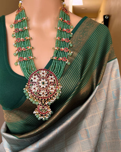 PASTEL GREEN KATTAM ART SILK SAREE
