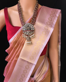 ROSE PINK TISSUE SILK SAREE