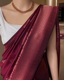 Maroon Art silk Saree