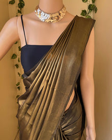 BLACK GOLD GEORGETTE SHIMMER SAREE
