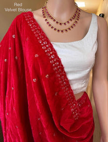 RED VELVET BLOUSE