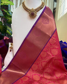 RANI PINK ART SILK SAREE MAGENTA BORDER