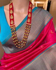 RANI PINK DUAL TONE CHANDRAKOR (MOON) ART SILK SAREE