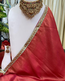 ROSE PINK SOFT ART SILK SAREE