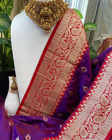 PURPLE  TWO TONE ART SILK SAREES