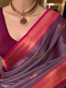 LILAC DUAL TONE SOFT ART SILK SAREE