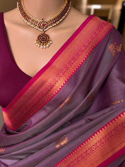 LILAC DUAL TONE SOFT ART SILK SAREE