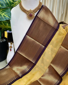 SANDAL KORA COTTON BIG BORDER SAREE