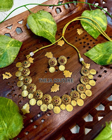 Fancy lakshmi coin necklace