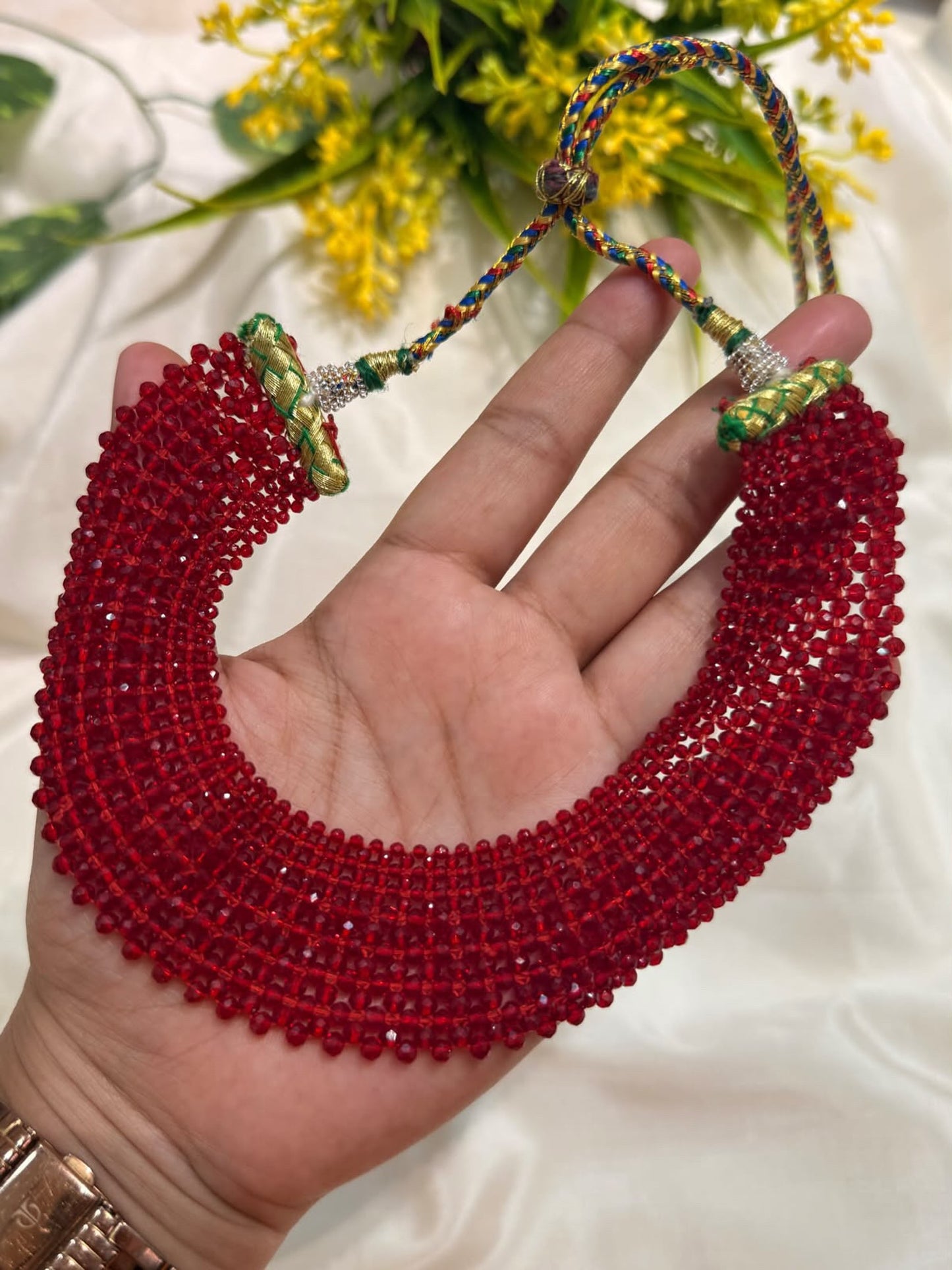 Red crystal chocker