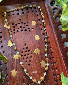 Sea blue balls long chain.