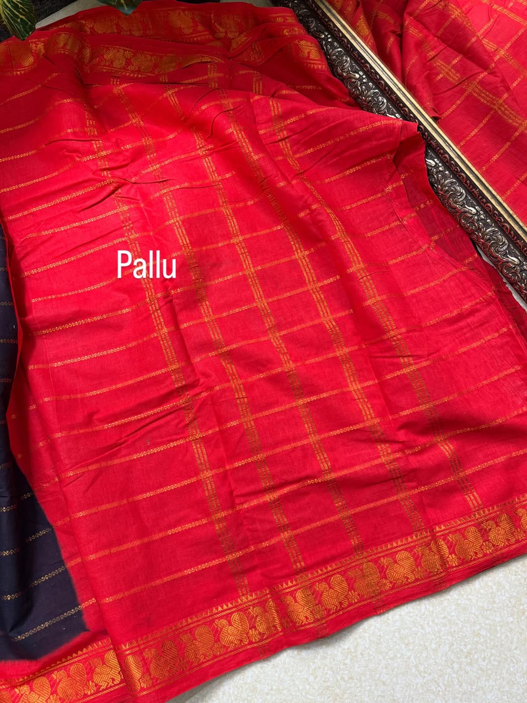 BLACK SUNGUDI COTTON SAREE