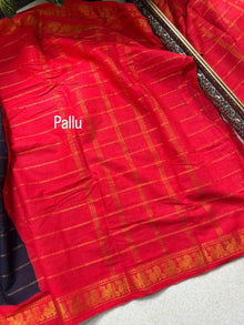 BLACK SUNGUDI COTTON SAREE