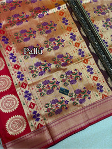 COPPER BROWN DUAL SHADED SATIN SILK SAREE