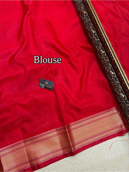 COPPER BROWN DUAL SHADED SATIN SILK SAREE