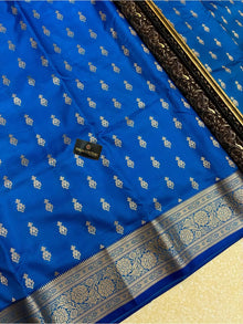 SKY BLUE SATIN SILK SAREE