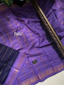 NAVY BLUE SUNGUDI COTTON SAREE