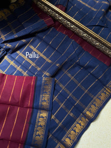 MAROON SUNGUDI COTTON SAREE