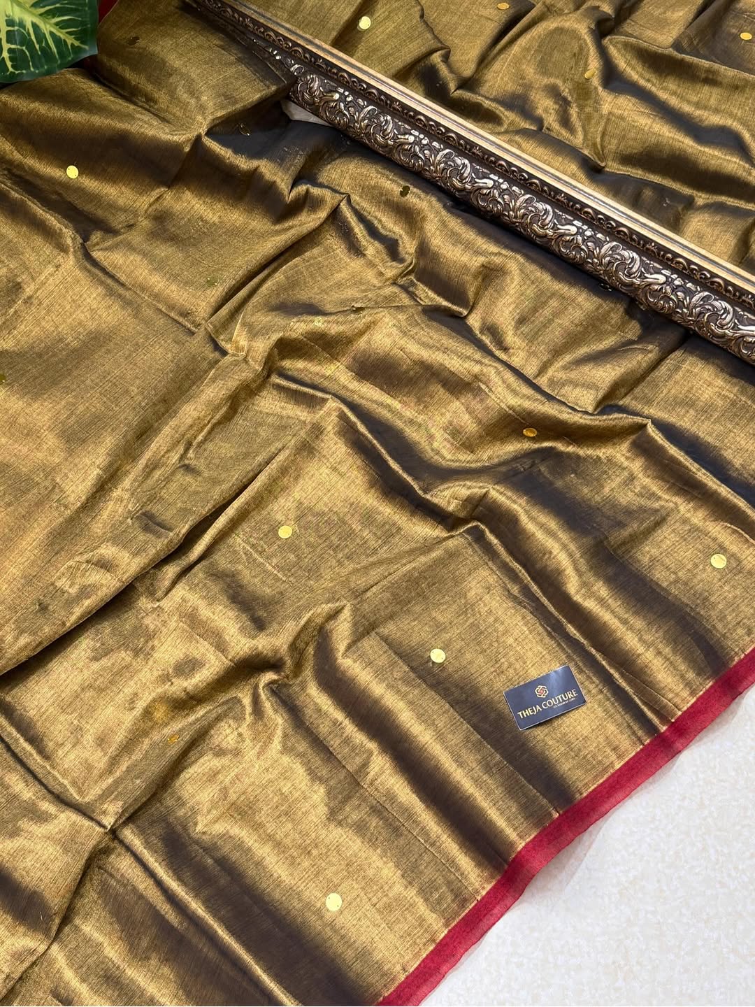 BLACK GOLD TISSUE SAREE
