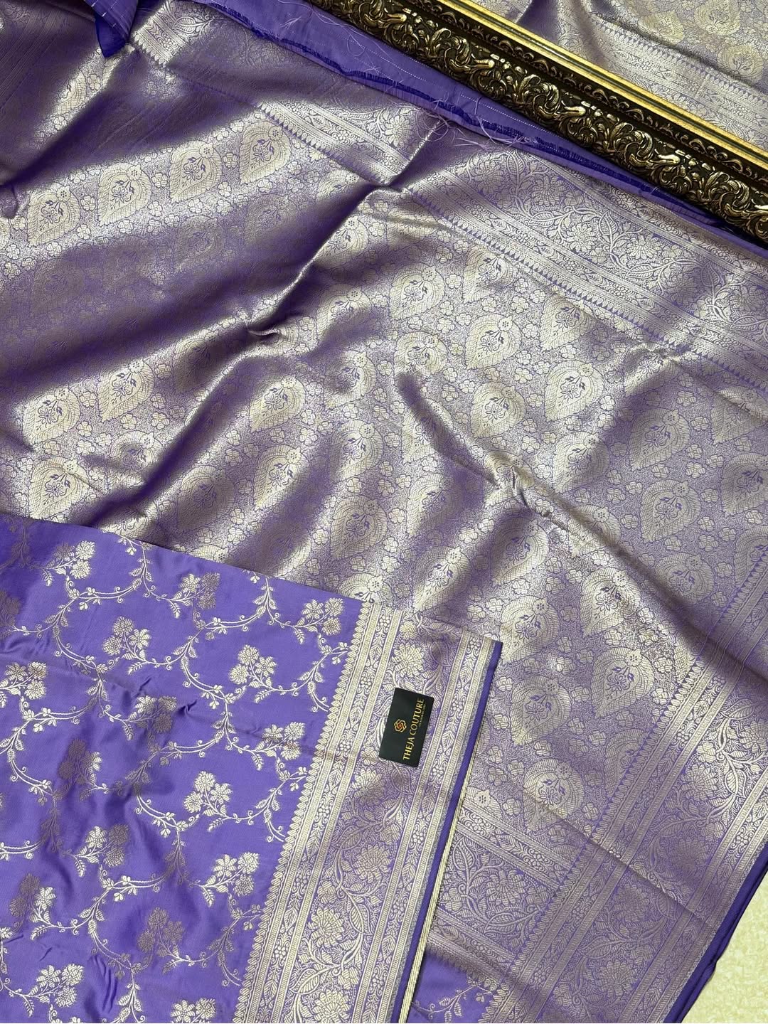 LAVENDER BANARASI ART SILK SAREE