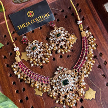 Traditional hassli necklace with earrings.