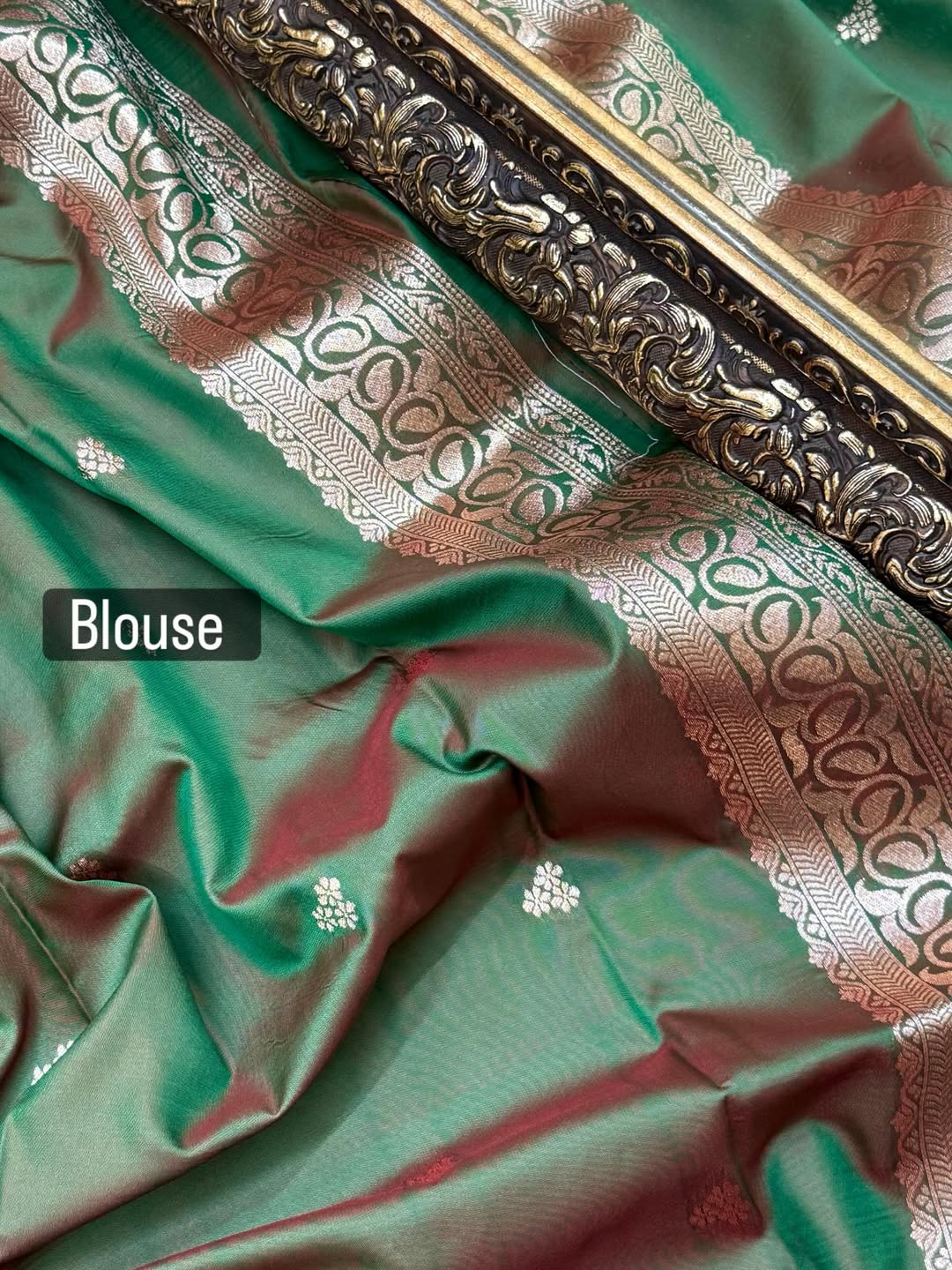 GREENISH BROWN DUAL SHADED ART SILK SAREE