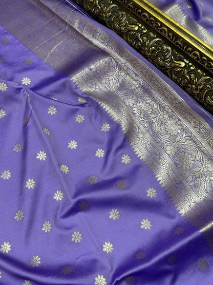 LAVENDER BANARASI ART SILK SAREE