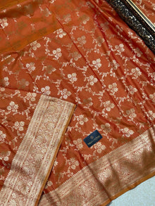 ORANGE DUAL SHADED BANARASI ART SILK SAREE