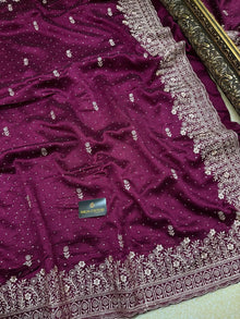 MAGENTA FANCY RAW SILK SAREE