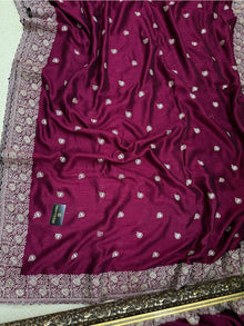 MAGENTA FANCY RAW SILK SAREE