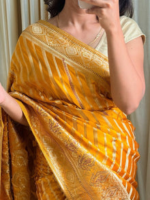 MUSTARD YELLOW BANARASI ART SILK SAREE