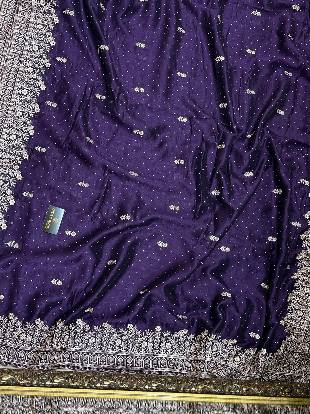 VIOLET FANCY RAW SILK SAREE