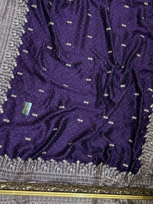 VIOLET FANCY RAW SILK SAREE