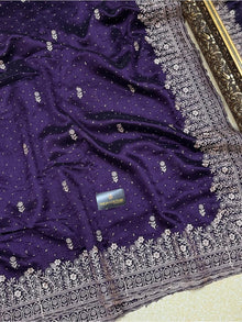 VIOLET FANCY RAW SILK SAREE