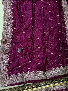 MAGENTA FANCY RAW SILK SAREE