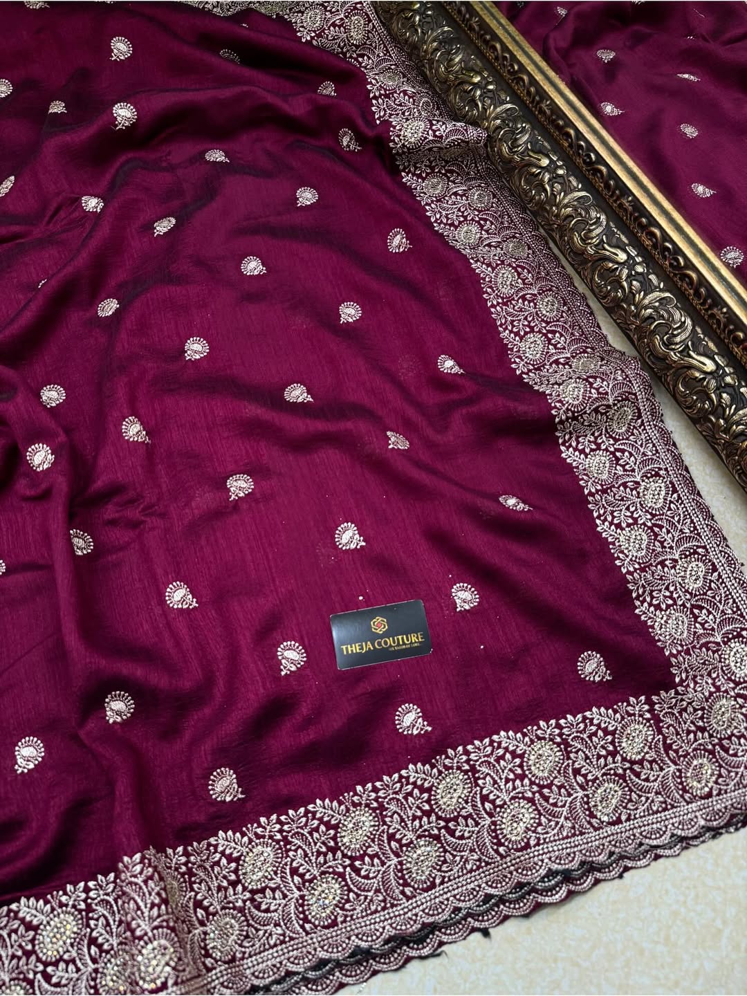 MAGENTA FANCY RAW SILK SAREE