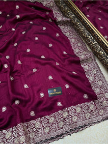 MAGENTA FANCY RAW SILK SAREE