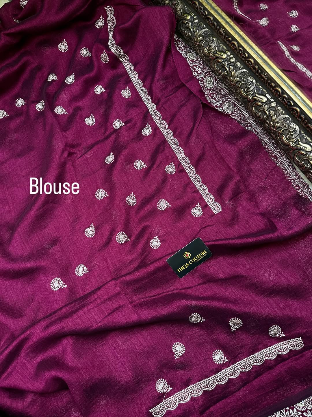 MAGENTA FANCY RAW SILK SAREE