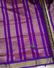 PLACE COTTON SILK SAREE WITH VIOLET BORDER
