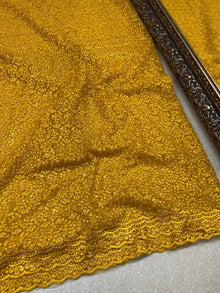 YELLOW EMBROIDERY NET SAREE