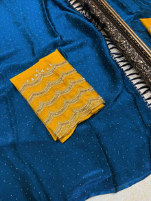 TEAL BLUE GEORGETTE SAREE