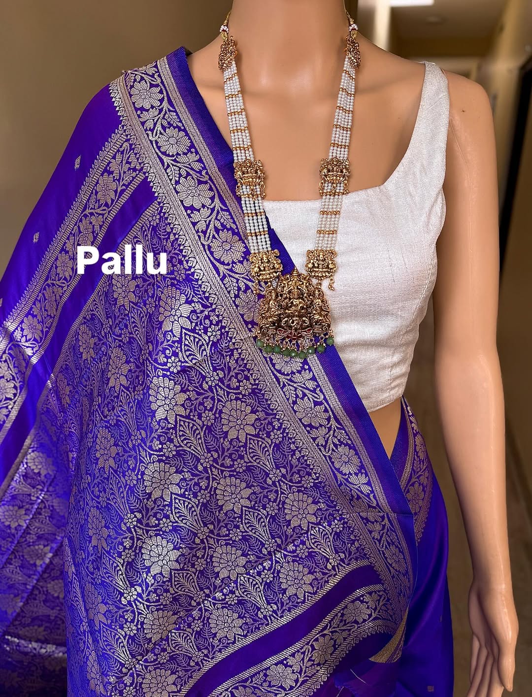 VIOLET SOFT SEMI BANARASI SMALL BORDER ART SILK SAREE
