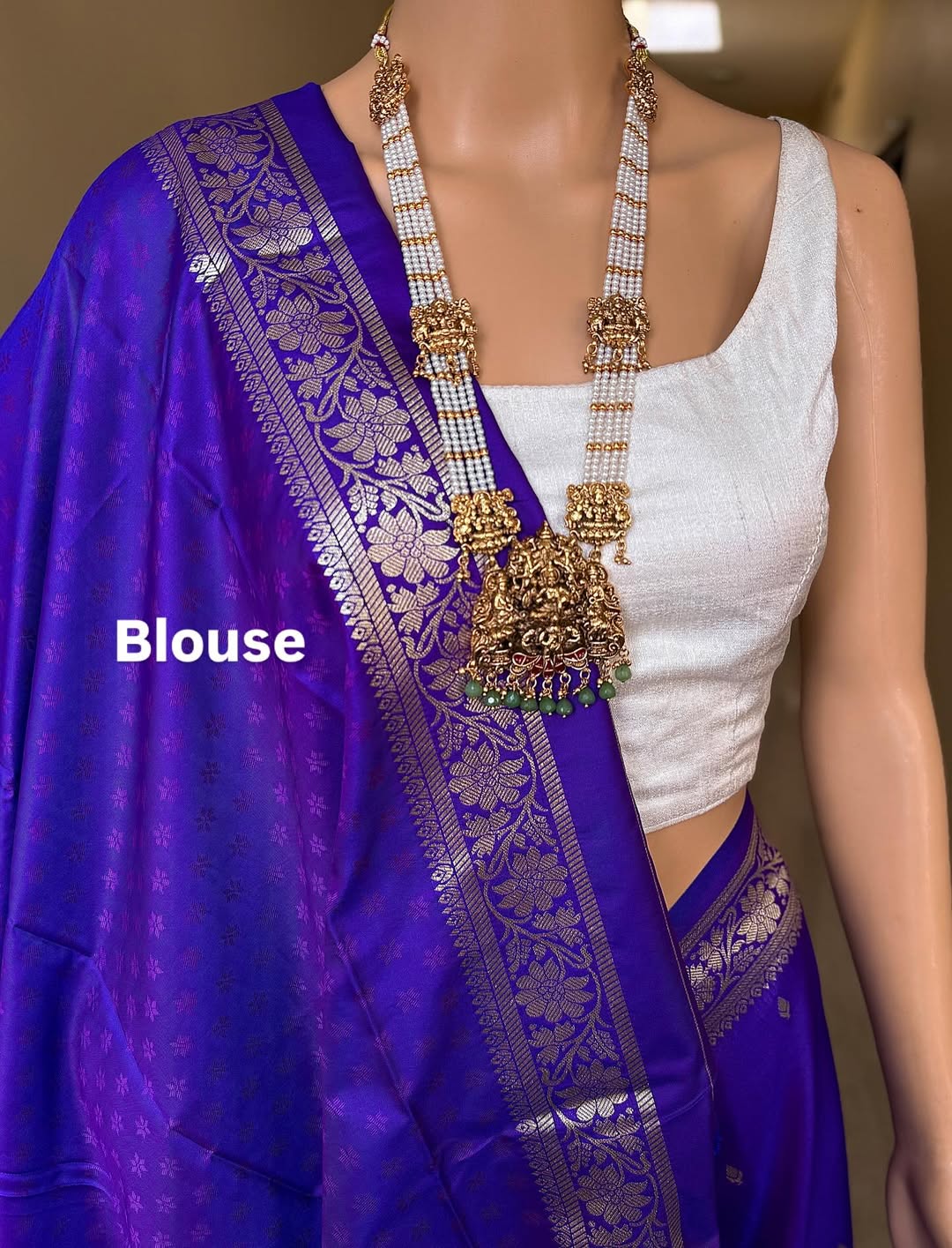 VIOLET SOFT SEMI BANARASI SMALL BORDER ART SILK SAREE