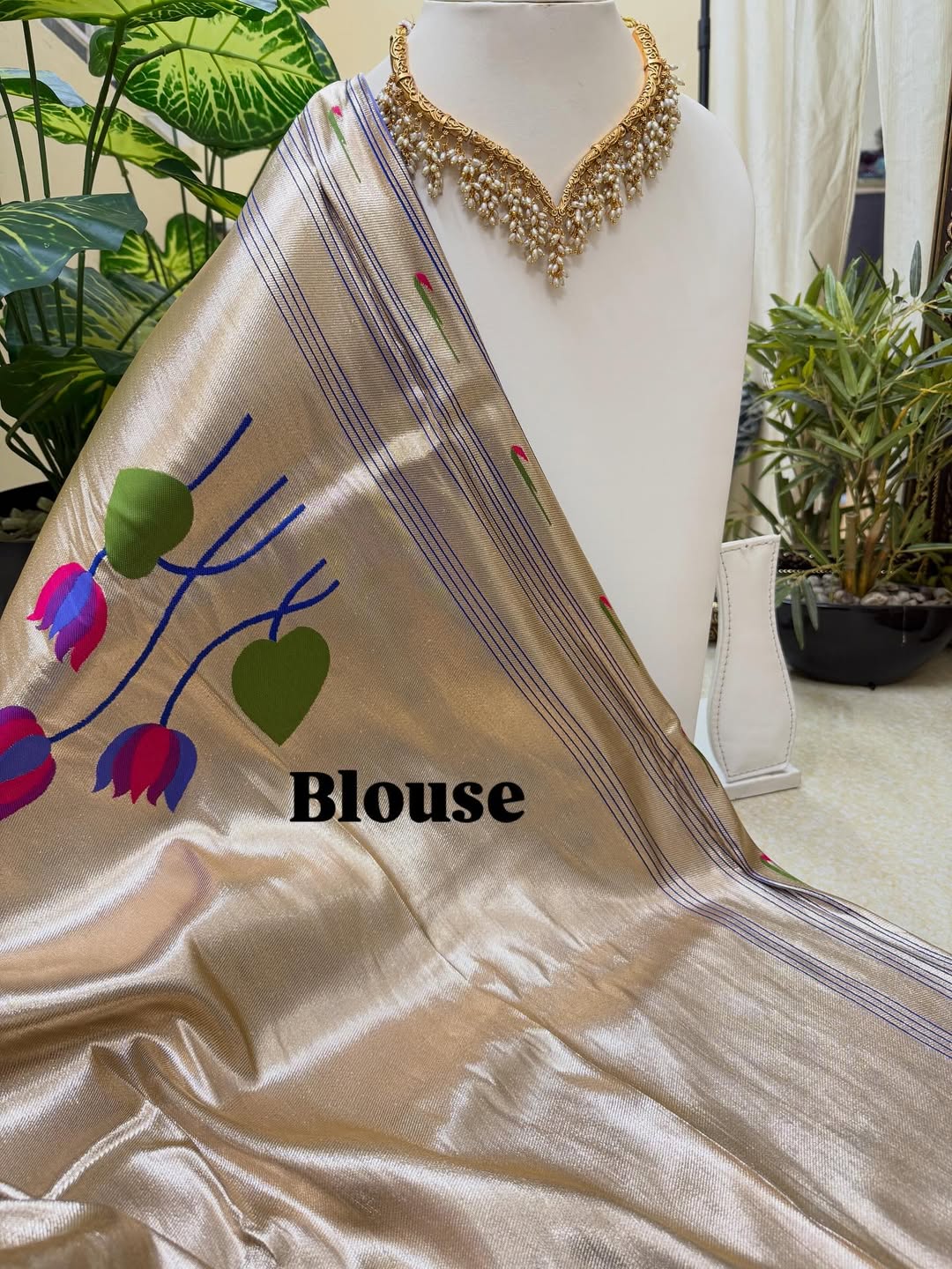 LAVENDER  LOTUS ART SILK SAREE