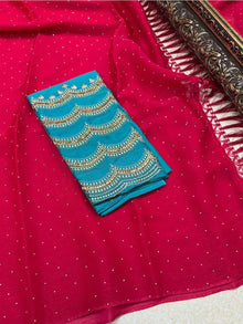 RANI PINK GEORGETTE SAREE
