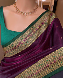 MAGENTA SATIN SILK SAREE