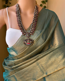 PASTEL GREEN TISSUE COTTON SAREE