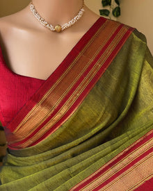 GREEN YELLOW ILKAI COTTON SAREE