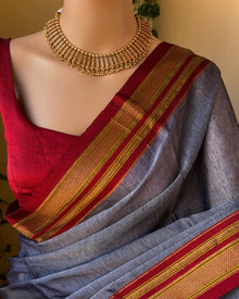 GREY IIKAL COTTON SAREE